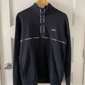 HUF Worldwide Midtown 1/2 Zip - Black Small